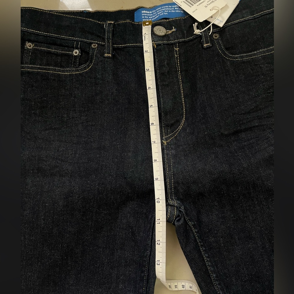Adidas Originals Women’s Skinny Fit Dark Blue Denim Jeans - Picture 7 of 8
